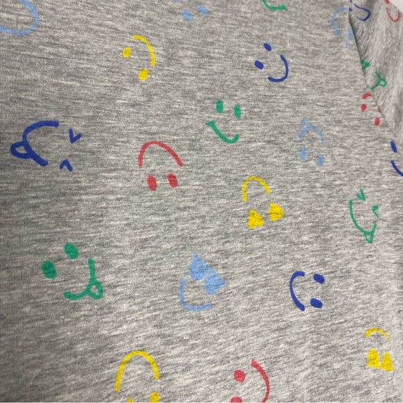 Tucker + Tate Girl’s Dress Size 7, Short Sleeve Gray Multi Color Smily - Picture 3 of 10